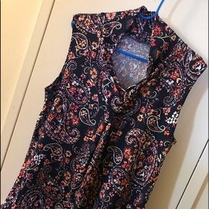 Multicolor sleeveless top